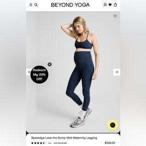 Beyond Yoga Navy Maternity Legging